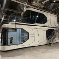 Cabine mobile de luxe personnalisée à double étage en aluminium, type capsule spatiale, pour hôtels, maisons préfabriquées, maisons sur la mer et cabines Apple