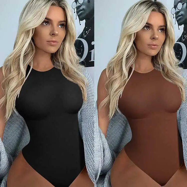 Hexin Custom Logo Sculpting Bodysuit Body Shaper Abdominal Tummy Control Shapewear Seamless Shapewear Bodysuit For Women