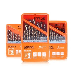 Jeu de forets hélicoïdaux SONGQI 25 pièces <span class=keywords><strong>HSS</strong></span> M35 DIN338 5% Cobalt à haute teneur en cobalt pour acier inoxydable/aluminium/<span class=keywords><strong>inox</strong></span> - Product Image 2