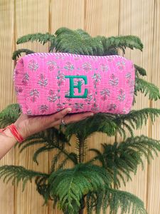 Nouvelle Pochette de Maquillage Florale en Coton Faite à la Main, Cadeaux pour Demoiselles d'Honneur, Sac Cosmétique pour Femme - Product Image 3