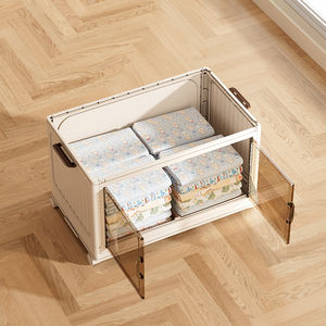 8094-4 Standard prix de gros <span class=keywords><strong>portable</strong></span> pliable clair armoire collations poupée articles divers boîte de rangement en plastique avec roues de couvercle - Product Image 6