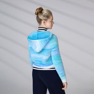 Suéter con Capucha de Punto Personalizado, Estilo Casual, Top Corto, Cárdigan con Cremallera para Mujer, Otoño Invierno - Product Image 4