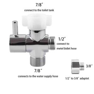 Válvula desviadora de latón G7/8 hembra x G1/2 macho x G7/8 hembra para brazo de ducha, adaptador en T para cabezales de ducha - Product Image 2