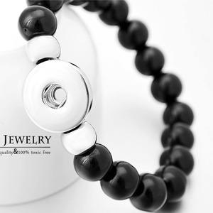 Pulseras de Cuentas con Botón a Presión y Logotipo Personalizable, Pulsera Elástica de Piedras de Vidrio y Perlas de Moda para Diabéticos Tipo 1 y <span class=keywords><strong>2</strong></span>, Regalo con Forma de Corazón - Product Image 5