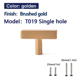 Maniglia in oro Pull T Bar Ss201 maniglia per armadio vuota in acciaio inossidabile con prezzo economico