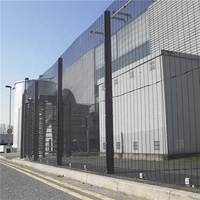 Valla antiescalada de alta seguridad 358, fácil instalación, superficie plana, recubierto de PVC, postes de valla de enrejado cuadrado para agricultura