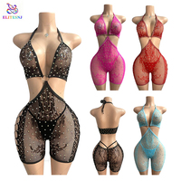Vêtements de danse exotiques pour femmes, lingerie sexy en dentelle rose, prix bas, qualité supérieure, vente en gros Elites.