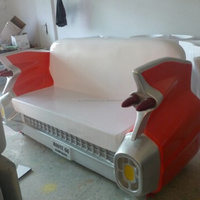 Sofá de Salón con Forma de Coche Clásico Vintage, Sofá de Ocio Creativo Personalizado con Forma de Coche, Fabricado en FRP