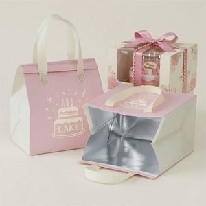 Custom 20L Non-Woven Insulation Picnic <b>Cooler</b> Bag Portable Thickened Takeaway Packing for Catering Commercial Milk Tea Iced - Product Image 5
