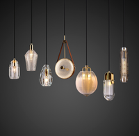 Lustre en verre blanc chaud minimaliste de luxe nordique moderne à plusieurs têtes pour chambre à coucher, salle à manger, hôtel - Installation facile