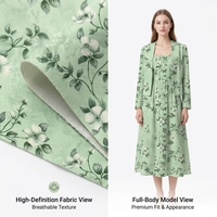 Tissu en crêpe seersucker tissé à rayures en polyester pour robes de luxe, 150 g/m², écologique, fil 150D, confortable et doux pour la peau