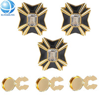 Accessoires de boutons rétro personnalisés à clipser sur les boutons existants, boutons ronds amovibles en strass, bijoux pour chemise, couvre-boutons pour femmes
