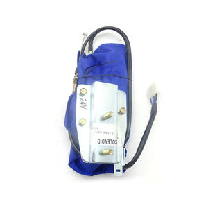 Válvula Solenoide de Apagado de 24V para Isuzu 6Bg1, Aleación de Aluminio Plateada, Buen Precio Final, Piezas de Maquinaria de Construcción para el Modelo Ex200-2 - Product Image 4