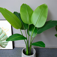 Faux bananier artificiel réaliste, style nordique tropical, plante artificielle de 0,8m à 2,4m, grande palmier artificiel en pot pour la décoration de la maison et du bureau
