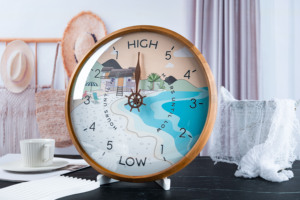 IDE-Reloj de pared funcional, dispositivo con marco de madera, alto y bajo - Product Image 2