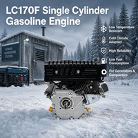 Moteur à essence LC170F résistant aux basses températures pour mini-motoculteur, compacteur de plaques, générateur, adapté aux climats froids