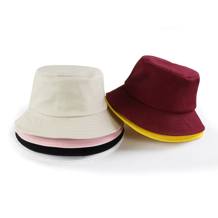 Chapéu de pescador personalizado com logotipo de algodão para mulheres, chapéu de pesca de verão com protetor solar dupla face Panamá