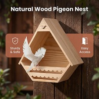 Nichoir automatique en bois en forme de triangle, avec revêtement en poudre, pour l'extérieur, petit habitat d'élevage de pigeons