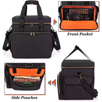 Bolso cruzado grande de nailon para llevar discos, organizador de álbumes, soporte para hombro, caja de discos de viaje, bolsa de almacenamiento de CD impermeable pequeña para DJ