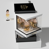 Boîte à parfum en bois de luxe de haute qualité de l'usine SHUOYI, logo personnalisé, matériau MDF noir, couleur personnalisable pour l'emballage cosmétique