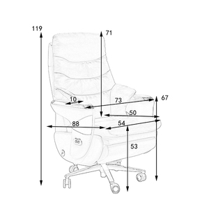 Элитное умное кожаное электрическое кресло руководителя, офисное компьютерное кресло с массажем, откидное кресло для дома и кабинета - Product Image 6