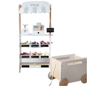 Certifié CE Crème glacée solide en bois drôle Faire semblant de cuisine Jouets pour enfants Magasin de simulation Maison de jeu Panier - Product Image 2
