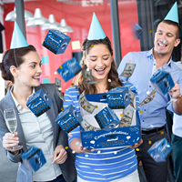 Boîte cadeau mystère de Noël personnalisée avec surprise argent rebondissant pour fête, en papier durable. Aucun avis pour le moment.