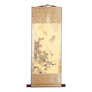 <span class=keywords><strong>Paysage</strong></span> chinois Art décoration murale papier <span class=keywords><strong>encre</strong></span> défilement peinture traditionnelle asiatique bureau à domicile suspendus défilement Zen cadeaux - Product Image 1