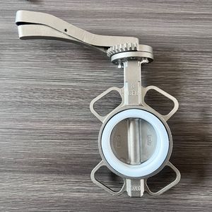 Vanne papillon en acier inoxydable 316 DN50-DN300 PN10 PN16 avec siège EPDM/NBR, à brides, à souder, à commande manuelle, à vis sans fin, CE, haute performance - Product Image 2
