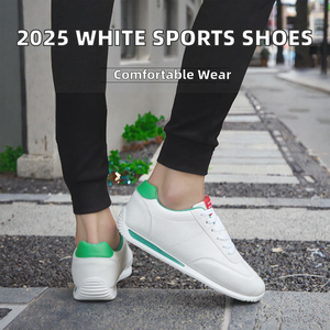 Zapatos Deportivos y Casuales Blancos para Hombre 2025, Cómodos, Antideslizantes, con Cordones, Suela de Goma, Primavera Verano - Product Image 2
