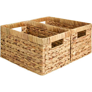 Dệt Lưu Trữ Giỏ Với Xử Lý Tổ Chức Trang Trí Hộp Wicker Giỏ Nước Hyacinth Giỏ Cho Lưu Trữ - Product Image 1
