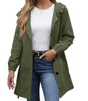 Nouvelle veste longue décontractée pour femme, coupe ample, grande taille, imperméable et coupe-vent, idéale pour l'extérieur, collection automne/hiver