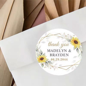 Pegatinas Personalizadas con Nombre y Fecha, Pegatinas Redondas Personalizadas para Recuerdos de Fiesta de Despedida de Soltera - Product Image 5