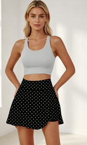 Falda deportiva de tenis para mujer, 4 piezas, pantalones cortos incorporados, antidesgarros, con bolsillos, cintura alta, corte ajustado, minifalda deportiva - Product Image 2