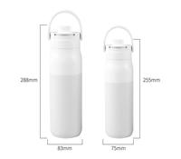 Bouteille d'eau en acier inoxydable grande capacité, isolée sous vide, anti-fuite, bouteille d'eau de sport, logo personnalisé