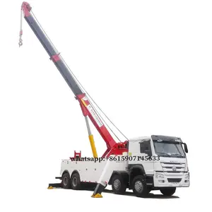 중국 제일 가격 HOWO 8*4 50ton 무거운 도로 구조 구조차 트럭