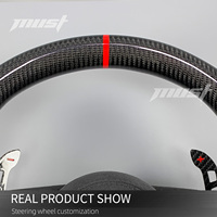 Volant en fibre de carbone personnalisé pour Audi Sedan Série A3 A4 A5 S3 S4 S5 RS3 RS4 RS5 D-shape Sport Design avec Paddel Shifter