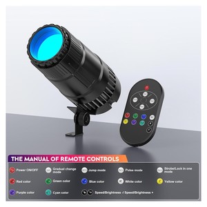 PKnight - Foco LED Pinspot de 20 W, IP65, DMX512/FB4, Activación por Sonido, Aleación de Aluminio, <span class=keywords><strong>Luz</strong></span> Blanca Cálida, para Escenarios y Eventos de Boda - Product Image 5