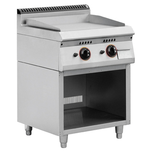 Plancha de Gas Comercial de Acero Inoxidable BN600-G602C, Plancha para Hamburguesas con Superficie Media Ranurada, Plancha Independiente con Inducción para Restaurante - Product Image 1