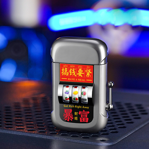 2026 USA Hot Sell Classic Creative Mini Gambling Slot Machine Funny <strong>Games</strong> with Rechargeable <strong>Lighter</strong> for Camping and Cigarettes - Product Image 4