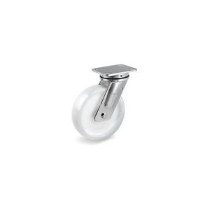 TELLURE ROTA - 688303 Polyamide 6 roues pleines pour charges lourdes, support de plaque supérieure pivotante type EE MHD-largeur de roue 45mm, ø 125 - Product Image 1