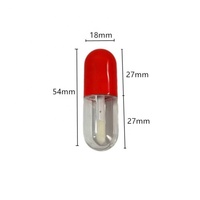 Flacon de brillant à lèvres liquide étanche en verre de 5 ml en forme de capsule, emballage personnalisé pour rouge à lèvres, étui de maquillage