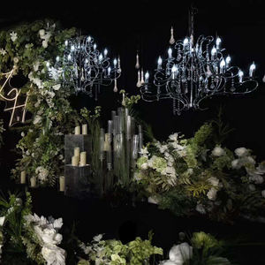 Lampu Kristal Besi Berkualitas Tinggi untuk Pernikahan dan Rumah, Gaya Eropa, Perak, LED AC, Lampu Dekoratif Grosir - Product Image 2