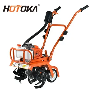 Gasoline 72cc power mini tiller agricultural machinery paddy cultivator weeder