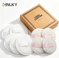 Vente en gros de tampons démaquillants réutilisables en microfibre, forme ronde et ovale, lavables, tampons nettoyants doux pour le visage, logo personnalisé