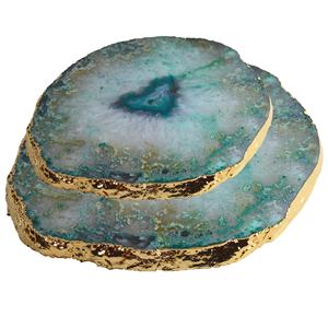 Best Gold Antique Druzy Agate Coaster Multi Colored for <b>Table</b> <b>Decoration</b> <b>Accessories</b> Kitchenware Coaster for Home Decor - Product Image 2