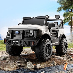 Nouvelle voiture télécommandée 4x4 en plastique, batterie 12V 7Ah, pour enfants, 4 moteurs, éclairage LED complet, siège en cuir peint, modèle M28 - Product Image 5