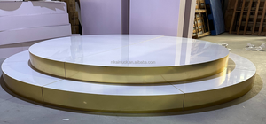 Olaylar malzemeleri açar düğün dekorasyon beyaz taşınabilir düğün sahne çift yuvarlak Platform sahne - Product Image 2