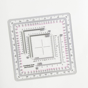 En Çok Satan Plastik 1.2mm Kalınlığında Şeffaf Kare Çizim Şablonu Açıölçer 12cm Maksimum Uzunluk Özel Logo Seçeneği - Product Image 4