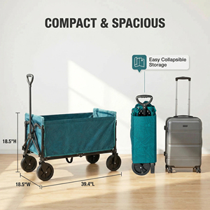Chariot de camping pliable tout-terrain personnalisé, réglable, pour jardin, plage, pique-nique, camping - Product Image 2